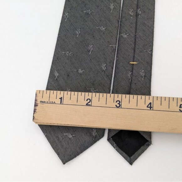 Wembly Vintage Men's Tie Gray Slim Skinny Retro - Picture 7 of 7